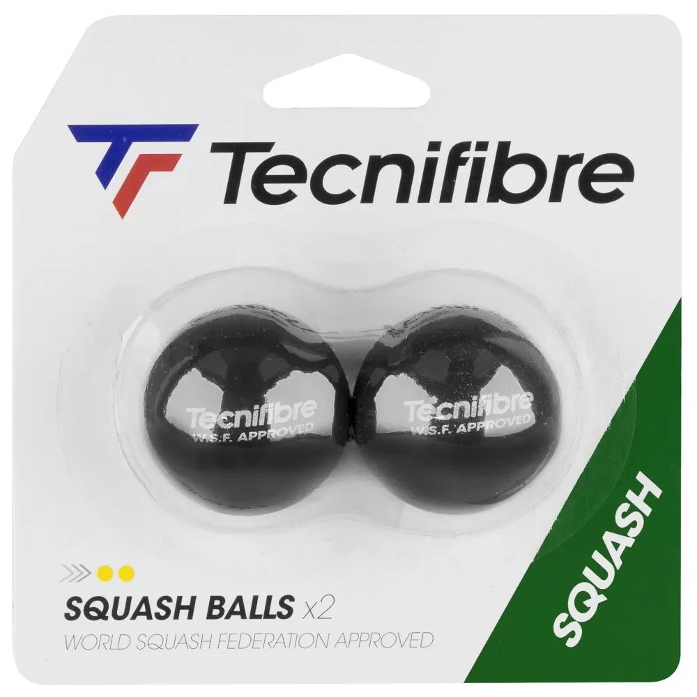 Balles De Squash>Tecnifibre BALLES SQUASH DOUBLE POINT JAUNE PAR 2