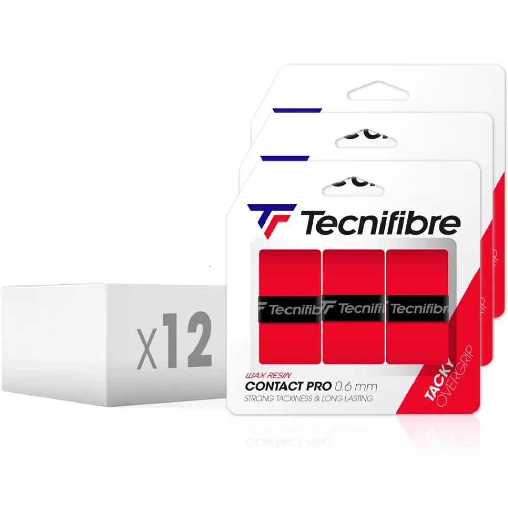 Surgrips>Tecnifibre CONTACT PRO ROUGE (boîte de 12 packs)