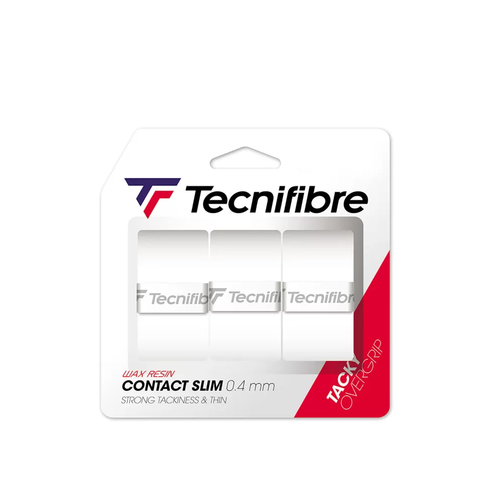 Surgrips>Tecnifibre CONTACT SLIM WHITE (BOÎTE DE 12 PACKS)