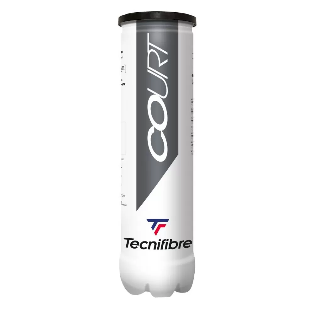 Performance Pression>Tecnifibre COURT : 1 TUBE DE 4 BALLES DE TENNIS