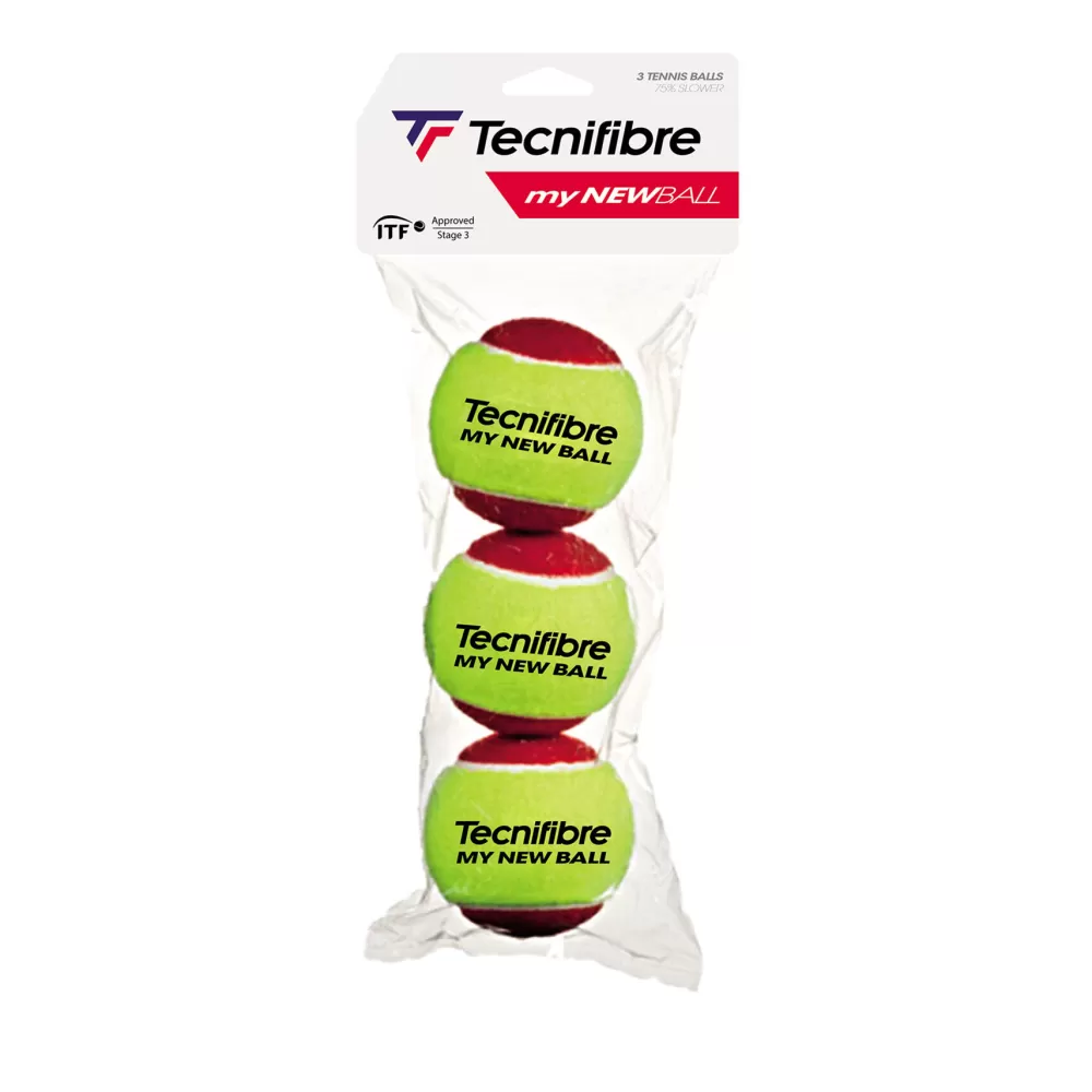 Balles Pédagogiques>Tecnifibre MY NEW BALL : SACHET DE 3 BALLES DE MINI TENNIS