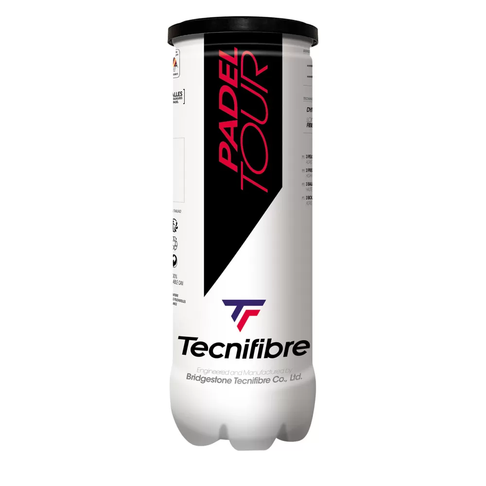 Balles De Padel>Tecnifibre PADEL TOUR : 1 TUBE DE 3 BALLES DE PADEL