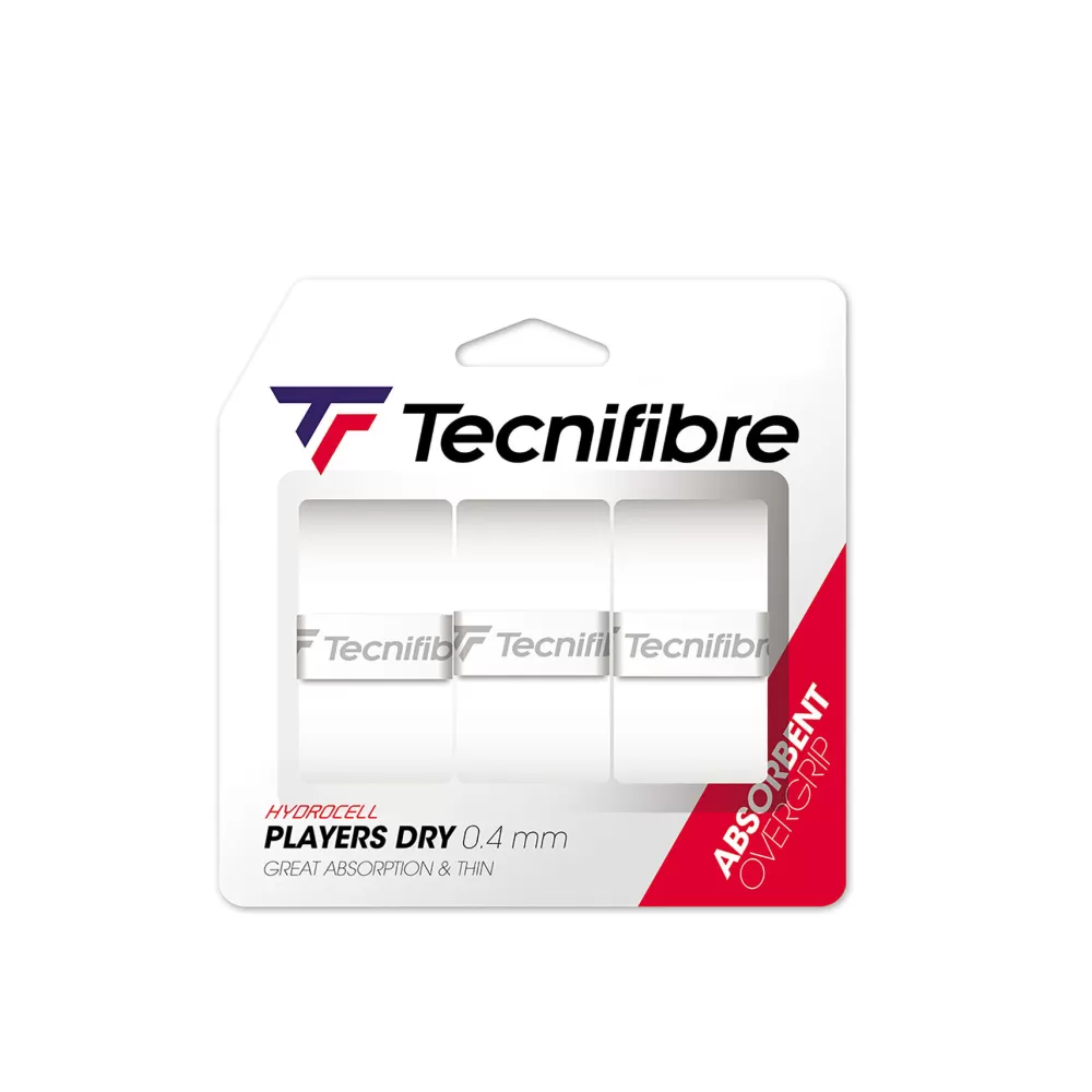 Surgrips>Tecnifibre PLAYERS DRY WHITE (boîte de 12 packs)