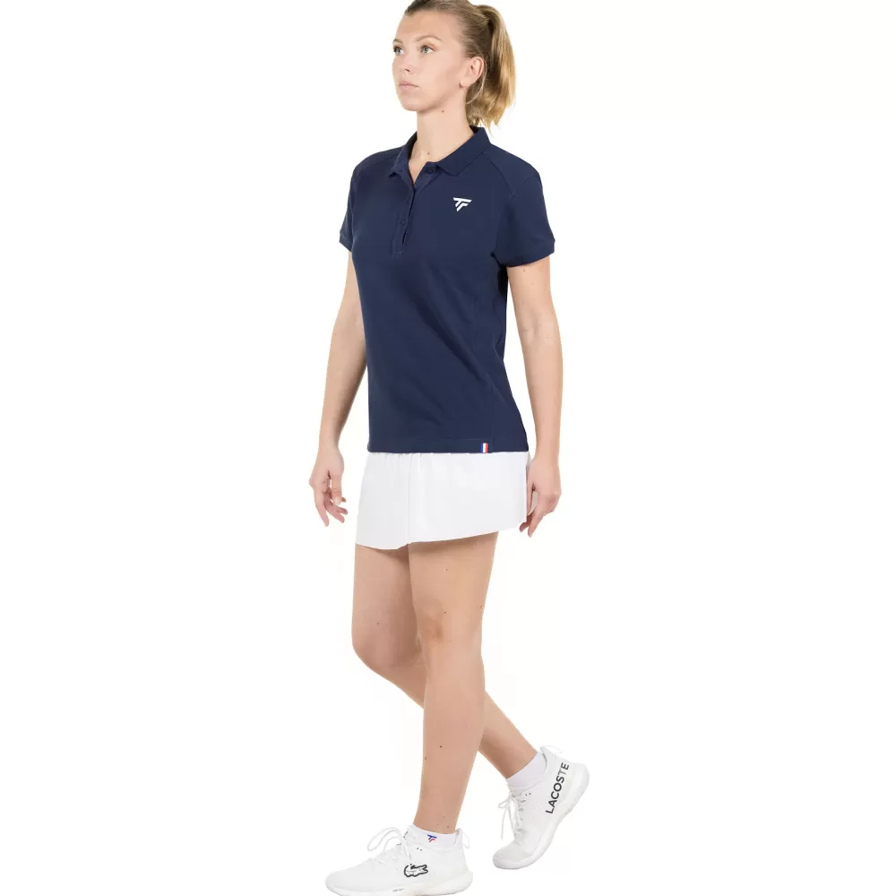 T-Shirts & Polos>Tecnifibre POLO PIQUÉ FEMME MARINE