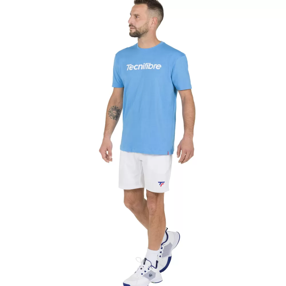 T-Shirts & Polos>Tecnifibre TEAM COTTON TEE AZUR