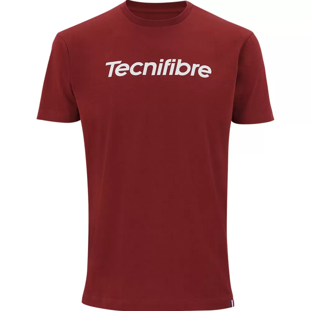 T-Shirts & Polos>Tecnifibre TEAM COTTON TEE CARDINAL