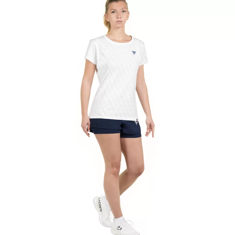 T-Shirts & Polos>Tecnifibre T-SHIRT FEMME GRAPHIC TEE STRETCH BLANC