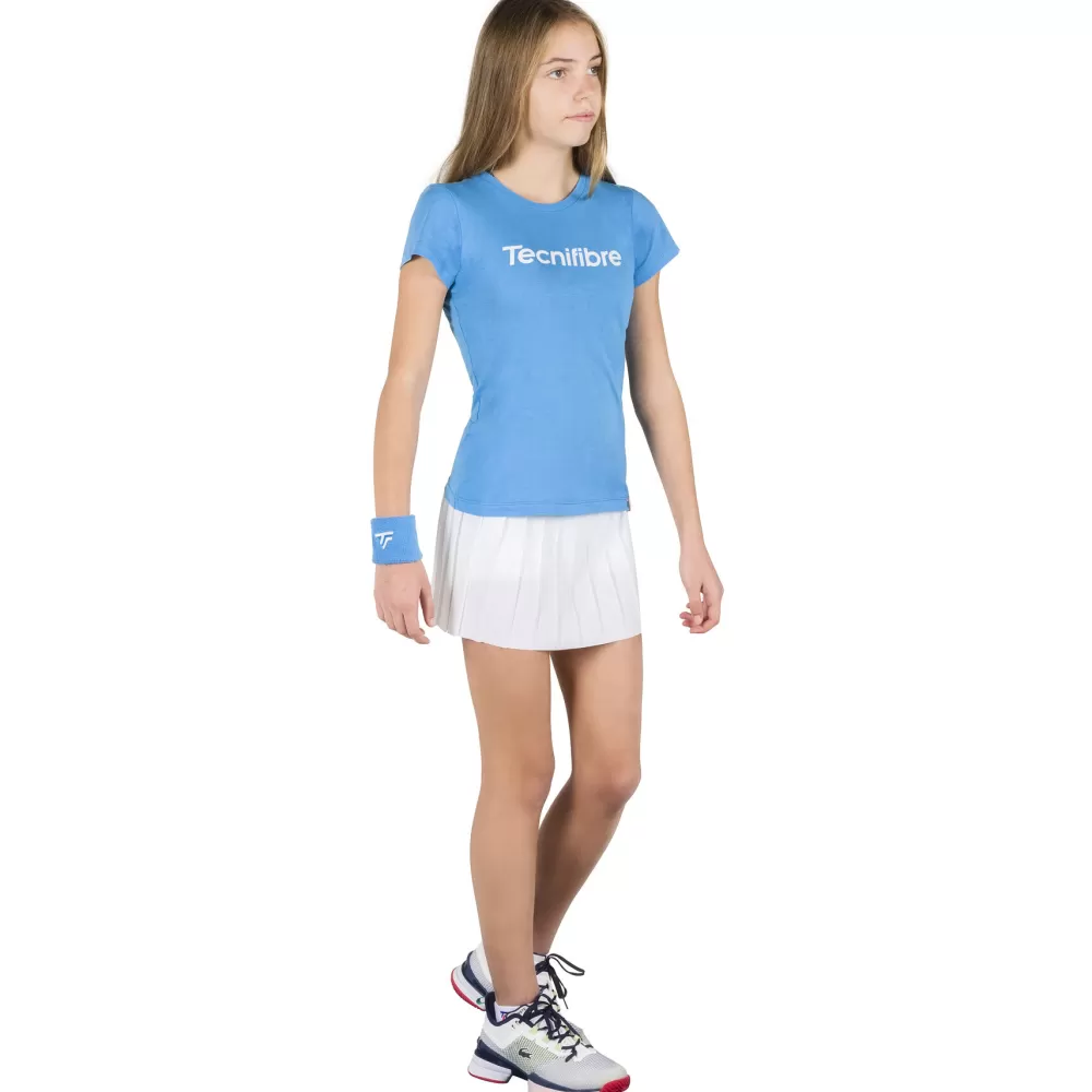 T-Shirts & Polos>Tecnifibre W. TEAM COTTON TEE AZUR JUNIOR