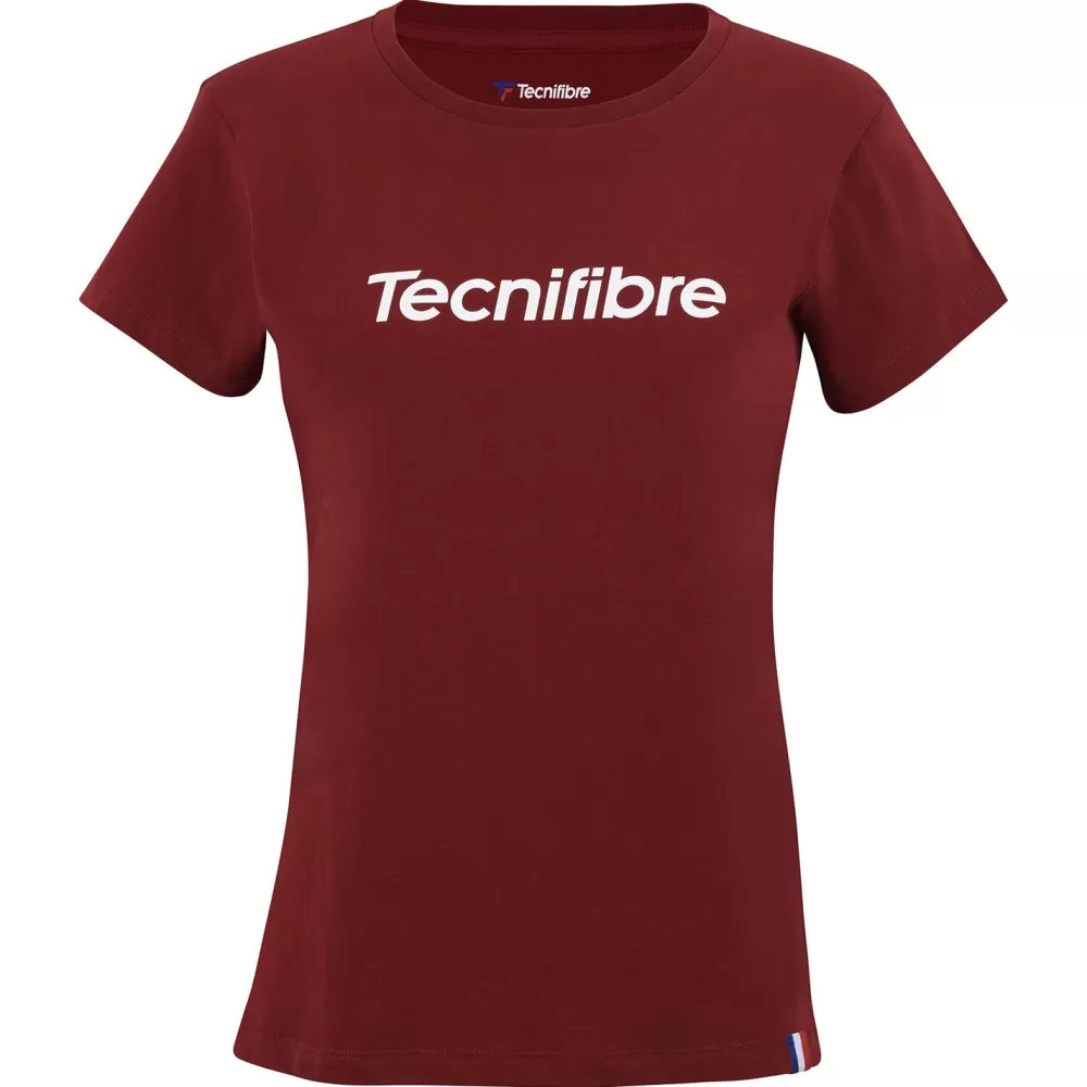 T-Shirts & Polos>Tecnifibre W. TEAM COTTON TEE CARDINAL