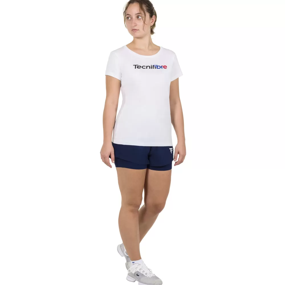 T-Shirts & Polos>Tecnifibre W. TEAM COTTON TEE WHITE