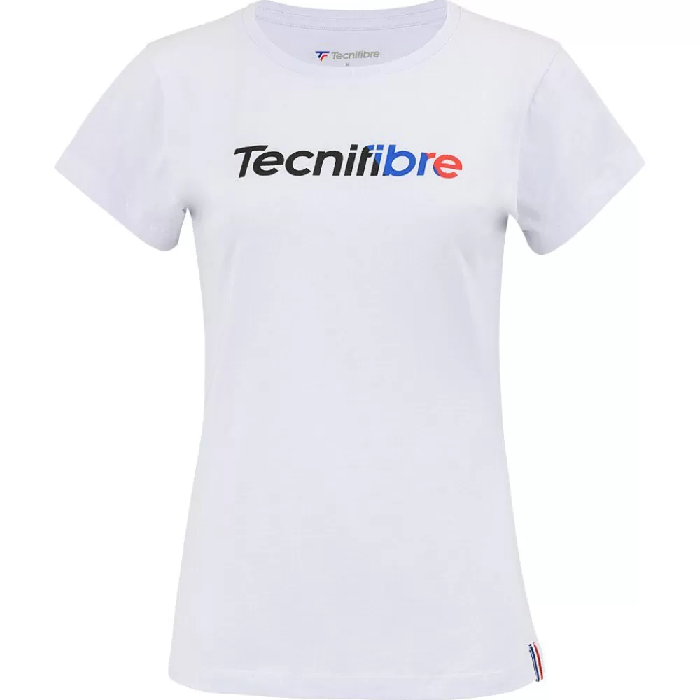 T-Shirts & Polos>Tecnifibre W. TEAM COTTON TEE WHITE