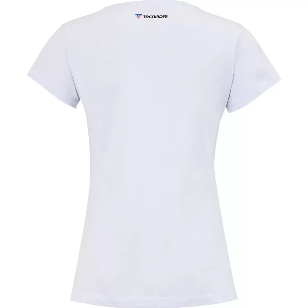 T-Shirts & Polos>Tecnifibre W. TEAM COTTON TEE WHITE JUNIOR