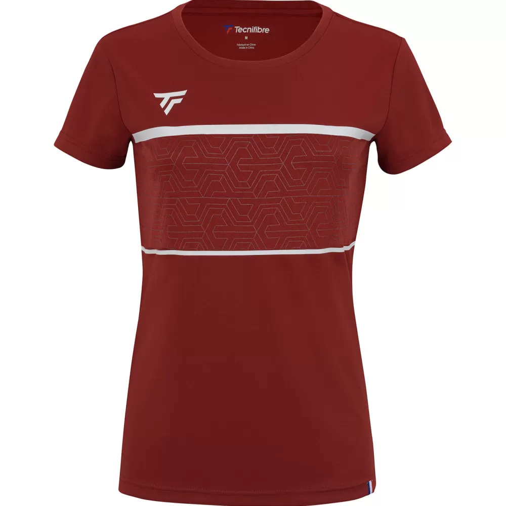 T-Shirts & Polos>Tecnifibre W. TEAM TECH TEE CARDINAL JUNIOR