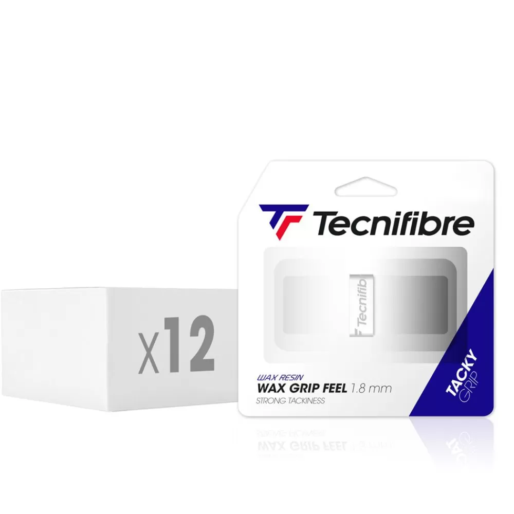 Grips>Tecnifibre WAX FEEL GRIP WHITE (boîte de 12 packs d'1 grip)