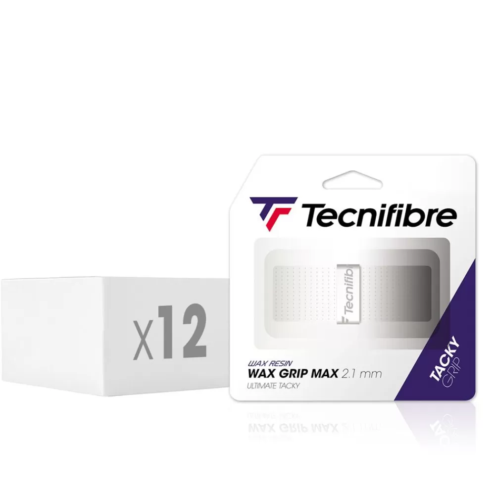 Grips>Tecnifibre WAX MAX GRIP WHITE (boîte de 12 packs d'1 grip)