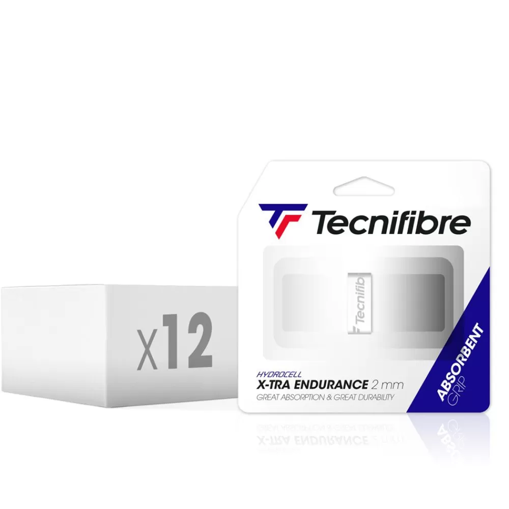 Grips>Tecnifibre X-TRA ENDURANCE WHITE (boîte de 12 packs d'1 grip)