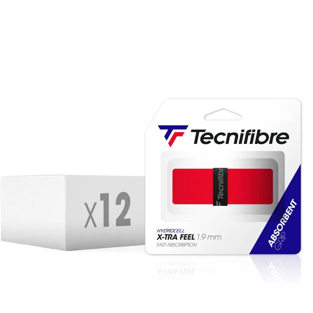 Grips>Tecnifibre X-TRA FEEL ROUGE (boîte de 12 packs d'1 grip)